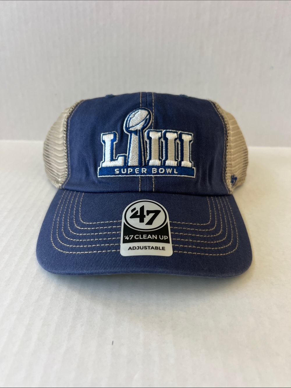 47 Super Bowl LIII Trucker Hat - Navy & Cream NWT